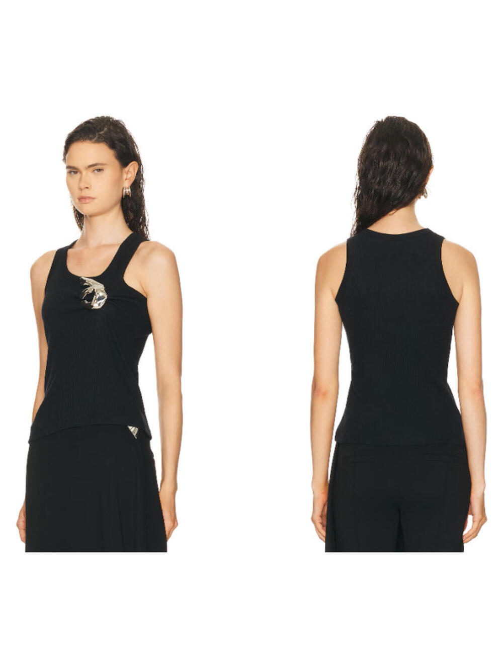 Coperni  ribbed black tank top size L NWT $560msrp